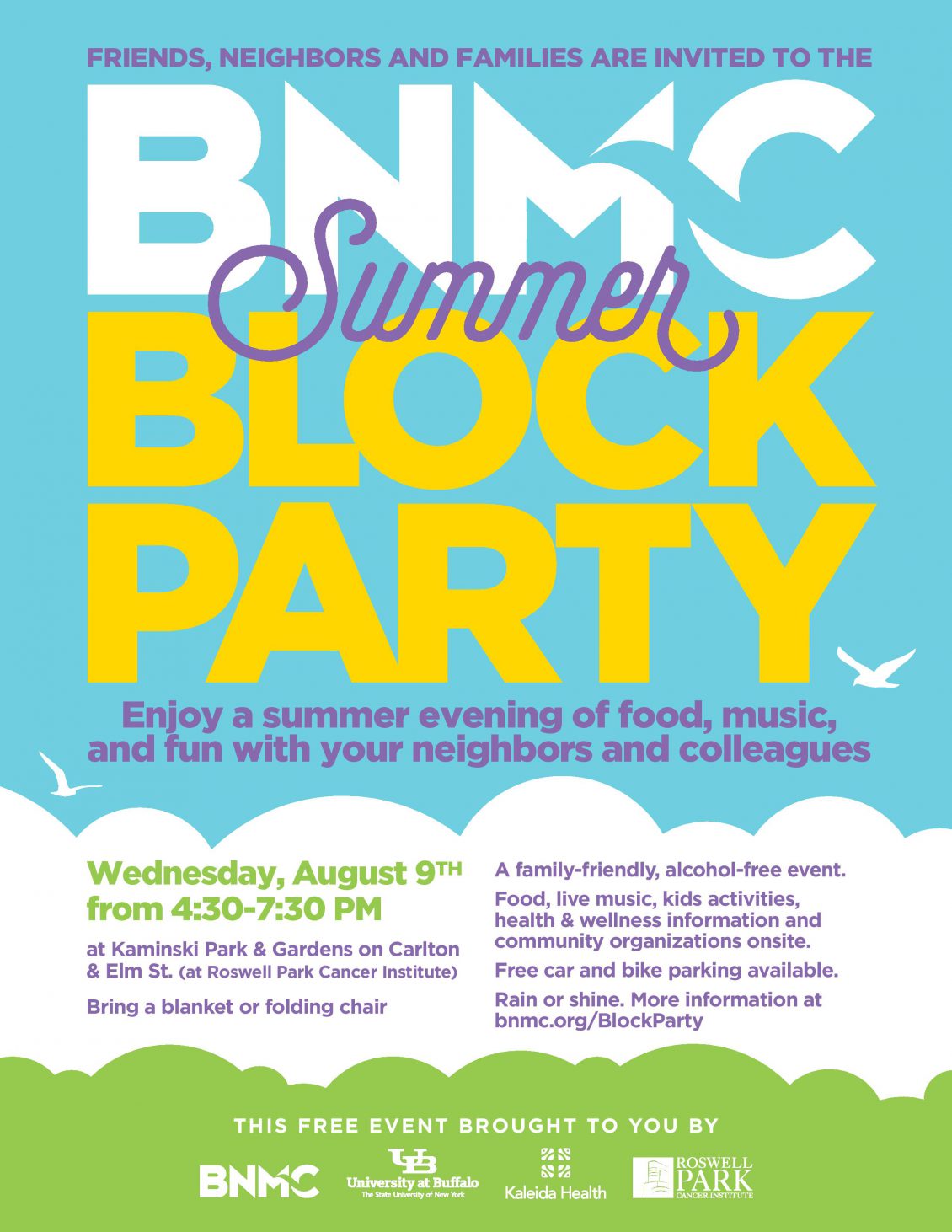 Save the Date! BNMC Summer Block Party on August 9th